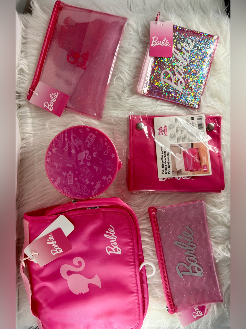 Barbie x Miniso Collection Lot | Makeup Bags, Pouches, Organizers 💖